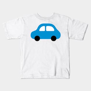 Blue Car Emoticon Kids T-Shirt